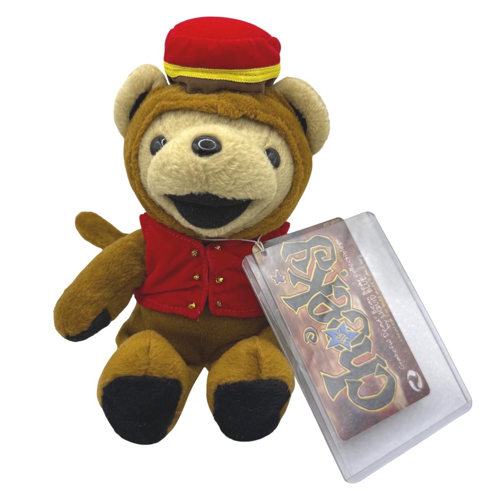 Liquid Blue VTG Grateful Dead Cheeky Bean Bear Brown Monkey Red Vest Plush